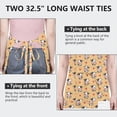 thumbnail image 6 of Orange Cow Heart Pattern Apron-Garden Aprons for Women with Pockets-Cotton Linen Waterproof Kitchen Cooking Gardening Aprons Adjustable for Kitchen,Cooking,BBQ and Salon 33x27 Inch, 6 of 7