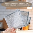 thumbnail image 5 of 50 Pcs New Upgrade Metal Dish Cloth,3-Layer Steel Wire Cleaning Cloth,No Scratches and No Odor, Multipurpose Steel  Wire Cleaning Cloth,Metal Dish Cloth for Dishes, Sinks & Stove Tops(7.87x7.87), 5 of 7
