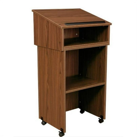 Oklahoma Sound Model #22/112 - Cart - for projector / AV System - lectern combo - thermally fused melamine - medium oak
