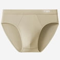 thumbnail image 2 of Briefs for Men, Breathable Polyester Fabric with Spandex Stretch, Seamless Design, Soft Elastic Waistband, Solid Black Color, Size L, 2 of 4