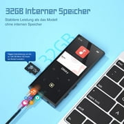 مشغل MP3 محمول Oilsky D22 / أسود 32 جيجابايت FM 1.8 / زر اللمس / 5.0 بلوتوث / متعدد اللغات