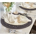 thumbnail image 3 of Gold Black Beaded Placemats Set of 2 for Dining Coffee Table Scratch Heat Stain Resistant Charger Kitchen Decor Durable Tablemats - Fall Autumn Thanksgiving Holiday - 14 Inches, 3 of 7
