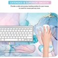 thumbnail image 5 of 4-in-1 Large Gaming Mouse Pad, Keyboard Wrist Rest Pad & Wrist Support Mousepad Set, Extended Desk Pad Waterproof Desk Mat for Home Office Study Game - Blue, 5 of 7