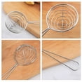 thumbnail image 3 of Luckyn Stainless Steel Colander Long Handle Wire Skimmer Ladle Strainer Skimmer Spoons, Deep Fat Fryer Skimmer, Straining Spoon Mesh Strainer,Silver 4 Pcs, 3 of 9