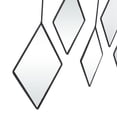 thumbnail image 4 of DecMode 27" x 27" Black Diamond Shapes Wall Mirror with Hanging Bar, 4 of 8