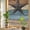 Lake Blue Brown, variant on Rainbow Window Privacy Film, Texas Star Red Static Cling Decorative Window Film PVC, Farmhouse Berry Wooden Vintage No Glue UV Blocking Glass Covering, Removable Stained Glass Sticker 23.6''x59''