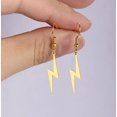 thumbnail image 3 of Lightning Bolt Dangle Earrings Flash Thunder Hook Statement Earrings Fashion Punk Jewelry Hip Hop 80s Party Gift Women Men, 3 of 7