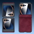 thumbnail image 2 of Oupeigar para Motorola Razr 2025 Ultra Case, con Protección Hing, Protector de Pantalla y Ultra Funda de Teléfono de Cuero PU Delgado Mate PC a Prueba de Golpes - Rojo, 2 of 7