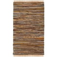 thumbnail image 3 of SAFAVIEH Rag Candis Striped Cotton Runner Rug, Gold/Multi, 2'3" x 12', 3 of 11