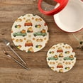 thumbnail image 2 of SKYSONIC Pumpkin Harvest Trucks Pot Holders Trivets, 2 Pcs Heat Resistant Trivets,Autumn Vintage Cotton Thread Weave Mats for Hot Pads Pans Pot Bowl Teapot for Kitchen Decor, 2 of 7