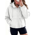 thumbnail image 2 of Floleo Women's Waterproof Hooded Rain Shell Jacket, Drawstring Waist And Zip‑Front Closure, 2 of 9