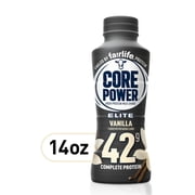,Core Power Fairlife Elite 42g High Protein Milk Shake, Ready To Drink for Workout Recovery, Vanilla, 14 fl oz, Pack of 12
