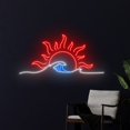 thumbnail image 3 of Handmadetneonsign Custom Sun & Wave Neon Sign, Sunrise Sunset Neon Light, Beach Led Light, Sea Neon, 3 of 5