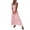 Pink, variant on IROINNID Women's Sleeveless Sundress Fashion Summer Casual Square Collar Loose Long Dress Square Neck Full-Length Women Dress