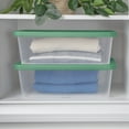 thumbnail image 5 of Sterilite, 12 Quart Clear Storage Bin, Snap-on Lid Storage Container, with Green Lid, Set of 4, 5 of 6
