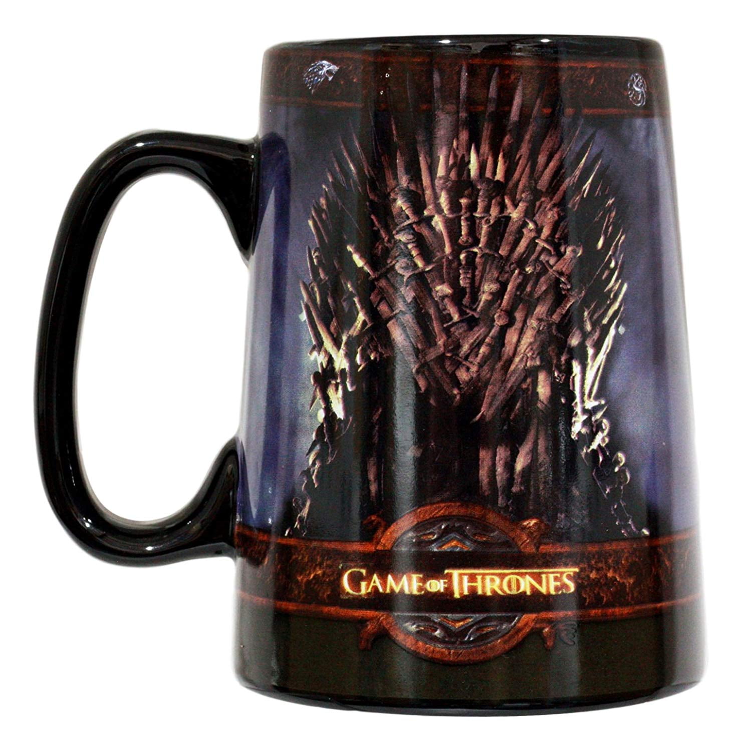 Ebros HBO Series Game Of Thrones Iron Throne Wine Goblet and Tankard Mug Set 