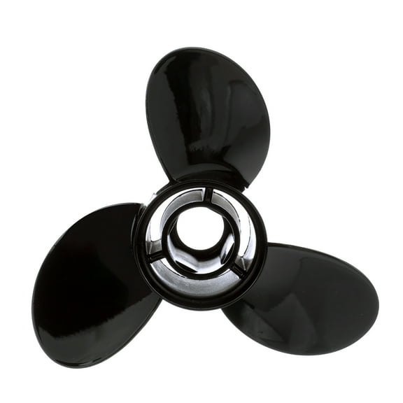 Quicksilver Black Diamond 3-Blade Aluminum Propeller, 13.4" Diameter x 13" Pitch, Right Hand Rotation