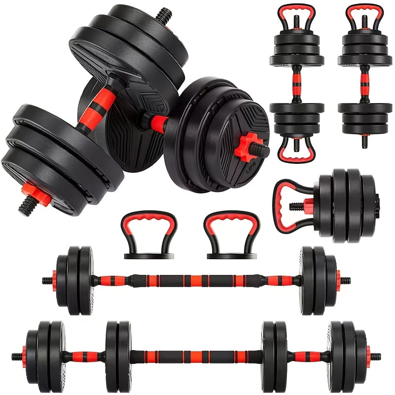 4in 1 Dumbbell Set, Adjustable Dumbbells, 20/ 30/ 76/ 90LBS Free Weight Set, Fitness Exercise for Home, Suitble for Men/ Women