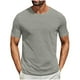thumbnail image 1 of Pullover de Manga Corta para Hombres de Moda Casual Color Sólido Cuello Redondo Blusas Superiores, Poliéster Verano, 1 of 6