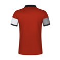 thumbnail image 4 of Up to 65% Off Men's Casual Tops Fashion Casual Splicing Short Sleeve Turndown Collar Blouse Red, M, 4 of 9