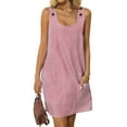 thumbnail image 2 of Summer Dress for Women Sleeveless Tank Dress with Pockets Casual Short A Line Dress Crewneck Sundress 2025 Red XL, 2 of 9