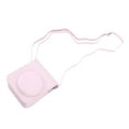 thumbnail image 1 of Mini bolsa protectora para cámara instantánea, funda de PU con correa de hombro ajustable para cámara Fujifilm Instax Mini 12, color rosa claro, 1 of 12