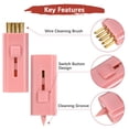 thumbnail image 5 of Uxcell Retractable Golf Club Brush [2PCS] - Double Side Pocket Club Groove Cleaner for Golfer - [Dusty Pink-2.3IN], 5 of 7