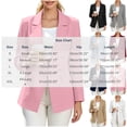 thumbnail image 3 of Smsaxvxz Blazers for Women Fashion Solid Double Breasted Suit Jacket Office Lady Casual Long Sleeve Blazer Suits Navy M, 3 of 9