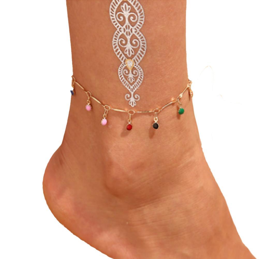 Mixed Color Braided Anklet Accessory 