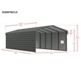 thumbnail image 4 of Arrow 12 x 29 x 7 ft Charcoal Steel Carport With 2 Side Wall Kit, 4 of 15