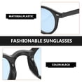thumbnail image 3 of HIAKDOFT Lot de 1 Lunettes de Soleil Rondes pour Femmes, Plastique Noir, Protection UV, Design Élégant, Cyclisme, Vacances, 3 of 8