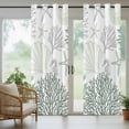 thumbnail image 4 of Coastal Ocean Outdoor Curtains for Patio Waterproof,Windproof Privacy Curtains with Weighted Bottom,Sage Green Grey Coral Starfish Shell Outside Drapes for Picnic Garage Yard Cabana 54"x95" 2 Panel, 4 of 8