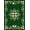 Dark Green, Pattern 6, variant on ODIKA 8'x10' Washable Area Rug Leaves Rings Festive Botanical Snake Motif Border Circle Round Flowing Dynamic for Dining Room, Large Office, Lounge, Non-Slip Chair-Friendly Mat