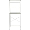 thumbnail image 6 of Over The Washer Dryer Storage Shelf 3-Tier Laundry Room Space Saver Bathroom Organizer Rack for Hanging Towels Drying Clothes Rack (White+Marble), 6 of 8