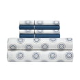 thumbnail image 3 of Casa Traditional Solid Print 7 Pieces Bed-in-a-Bag, King With Comforter Fitted sheet Flat sheet Pillow cases, 3 of 5
