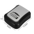 thumbnail image 4 of Wall Mount Key Safe, 11.5x9.5cm, Weather-Resistant, 4-Digit Lock, Home & Emergency Key Storage, 4 of 6