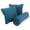 Multi-color, variant on Double-corded Solid Microsuede Throw Pillows with Inserts (Set of 3) - Aqua Blue