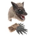 thumbnail image 2 of Scary Werewolf Wolf Novelty Creative Props Comfortable Half Face Fancy Large Gloves, 2 of 8