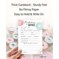 thumbnail image 3 of DONUT Prediction and Advice Cards - Pack of 25 - Doughnut Baby Shower Games, Pink Blue Game, New Parents, Mom & Dad to be, Mommy & Daddy Message, Couples Coed Shower Activity Keepsake Book G850-PDAV, 3 of 8