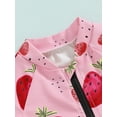 thumbnail image 6 of JYYYBF Baby Girl Swimwear Summer Strawberry Print Short Sleeves Swimsuits for Toddler Bathing Suits Beachwear, 6 of 7