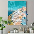 thumbnail image 4 of Oia Santorini Greece Seascape Canvas Wall Art，Perfect for Living Room，Kitchen， Bathroom， and Office Decor., 4 of 8