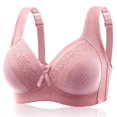thumbnail image 3 of ALLLIST Embroidery Women's Bras No Underwire Pink Bralette Soft T Shirt Bras for Ladies Size 36-44, 3 of 4