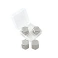 thumbnail image 1 of Stainless Steel Ice Cubes, Reusable Chilling Whiskey Stones Rocks with Tongs and Freezer Storage Tray for Whiskey Vodka Wine, Hexagon 4 pack, 1 of 6