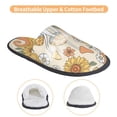 thumbnail image 3 of Balery Groovy Hippie Flower Mushrooms Pantuflas de Casa de Felpa Silenciosas con Diseño Estampado, Zapatillas Cómodas Antideslizantes de Algodón para Interior-Medium, 3 of 8