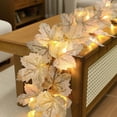 thumbnail image 7 of Artificial Maple Leaf Lights, 118 Inch 20 LED Warm Glow Battery Operated Timer Fall Garland Autumn Vine Hanging String Lamp Home Harvest Thanksgiving Decor Gadget., 7 of 7