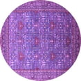 thumbnail image 1 of Ahgly Company Indoor Round Oriental Purple Industrial Area Rugs, 7' Round, 1 of 4