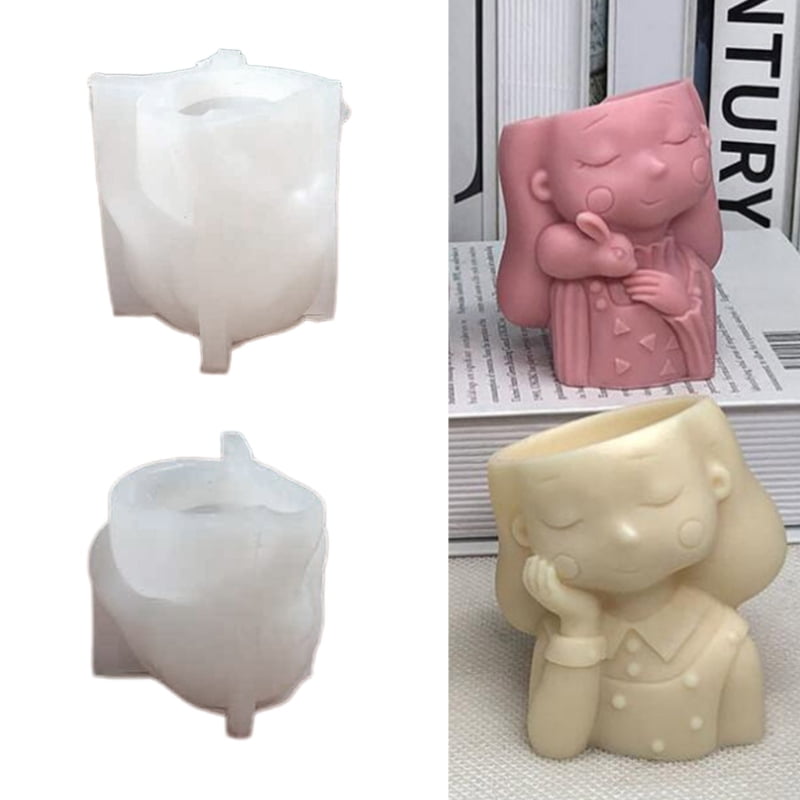 Flower Pot Silicone Mold Concrete Succulent Planter Mould DIY Candle Holder Mold