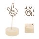 thumbnail image 4 of Soporte para números de mesa, señal de mano, modelado de gestos, práctico y práctico Material de haya, Clip para mesa de fotos, 6 uds., 4 of 8