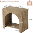 thumbnail image 2 of Tribesigns Farmhouse End Side Table, Large Sofa Side Table with Heavy-Duty Wooden Pedestal for Living Room, Bedside Storage Nightstand for Bedroom, Accent Furniture, Easy Assembly (1, Light Brown), 2 of 9