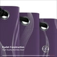 thumbnail image 2 of Deconovo Foil Printed Blackout Curtains for Kids' Room, Silver Wave Lines Pattern (42 x 72 inch, Purple Grape, 2 Panels), 2 of 8